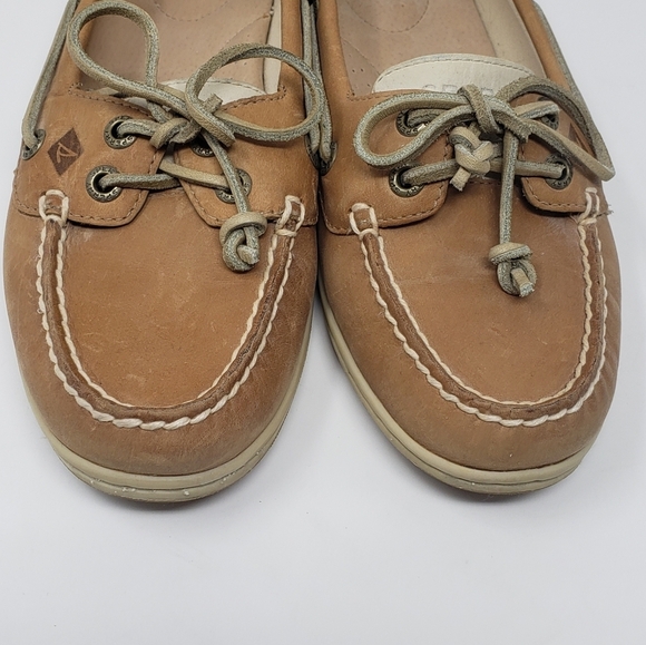 Sperry Topsiders Firefish Linen Oat Leather/Fabric Upper Boat Shoes Women's Sz 6 - Picture 6 of 9